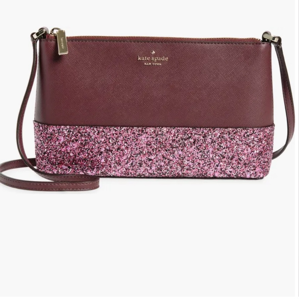 ⭐️New Listing!⭐️Kate Spade Flash Glitter Crossbody Cherrywood K8711